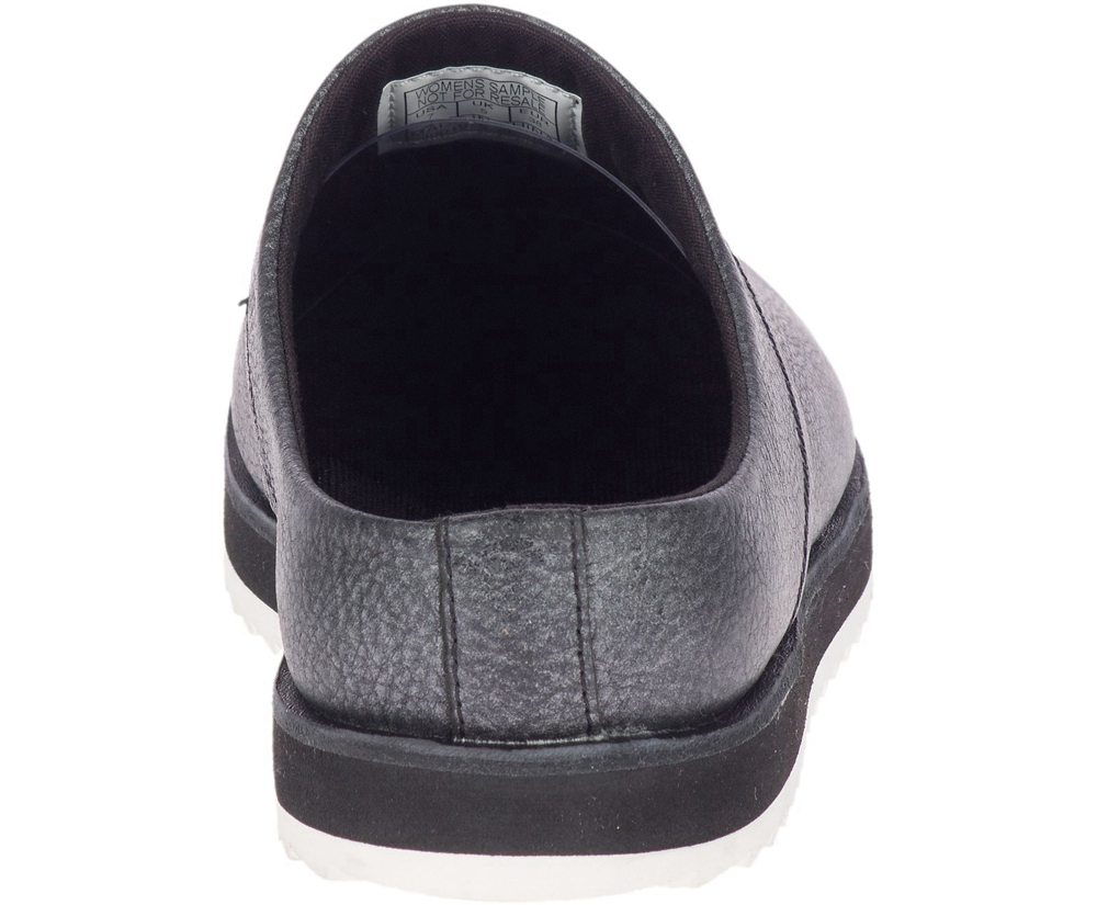 Slip On Senhora - Merrell Juno Clog Couro - Pretas - QTI589261